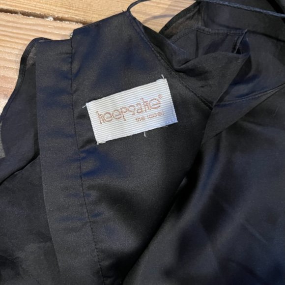 Keepsake Ruffled Zip Up Halter Sleeveless Blouse Top Black - Picture 3 of 3